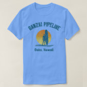 Retro Banzai Pipeline Surfer Oahu Hawaii T-Shirt (Design vorne)