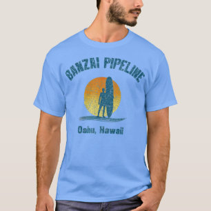 Retro Banzai Pipeline Surfer Oahu Hawaii  T-Shirt