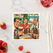 Retro-Bar-Bier-Comicen Serviette (Beispiel)