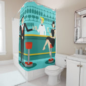 Retro Bar-Duschvorhang Duschvorhang (Beispiel)