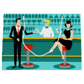 Retro Bar-Geschenk-Tasche Große Geschenktüte (Vorderseite)