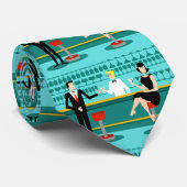 Retro Bar-Krawatte Krawatte (Gerollt)