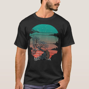 Retro Bär Minimalistischer Baum Vintag Graphic T-Shirt