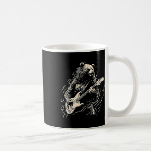 Retro Bär spielen Gitarre Bären Gitarre Musi Kaffeetasse