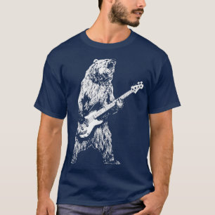 Retro Bär spielen Gitarre Bären Gitarre Musi T-Shirt