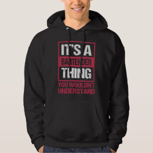 Retro Bar- und Pubbesitzer sagt Mixologe Barkeeper Hoodie