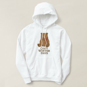 Retro-Bär-Winter Hoodie