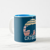 Retro-Bär Zweifarbige Tasse (Vorderseite Links)