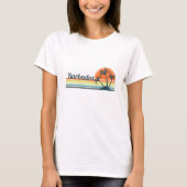 Retro Barbados Sunset T-Shirt (Vorderseite)