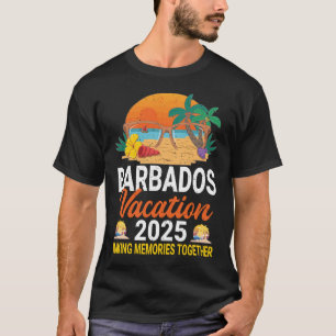 Retro Barbados Urlaub 2025 Erinnerungen Matching G T-Shirt