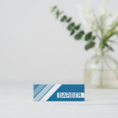Retro BARBER Mini Visitenkarte (Stehend Vorderseite)