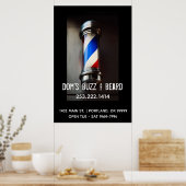 Retro Barber Pole Business Poster-Zeichen Poster (Küche)