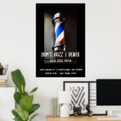 Retro Barber Pole Business Poster-Zeichen Poster (Heimbüro)
