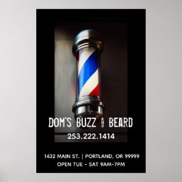 Retro Barber Pole Business Poster-Zeichen Poster