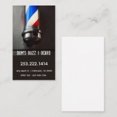 Retro Barber Pole Dark Gray Visitenkarte (Vorne/Hinten)