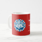 Retro Barbershop Abzeichen individuell anpassbar Kaffeetasse (Vorderseite Links)