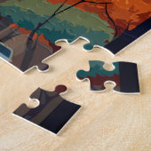 Retro Barcelona Vintage Reiseillustration Puzzle (Seite)