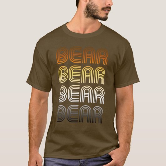 Retro-Bärenstolzer T - Shirt (Vorderseite)
