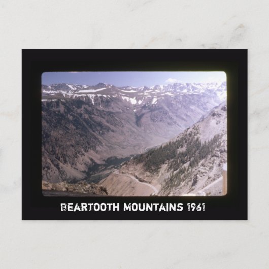 Retro Bärenzahnen - Landschaftliche Landschaft der Postkarte (Vorderseite)