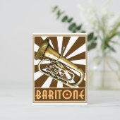Retro Baritone Postkarte (Stehend Vorderseite)