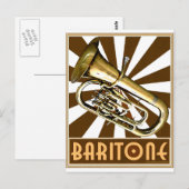 Retro Baritone Postkarte (Vorne/Hinten)