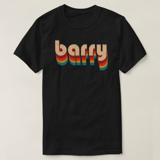 Retro Barry Name T - Shirt (Design vorne)