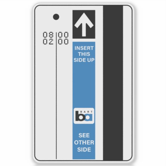 Retro Bart Train Ticket Aufkleber (Vorderseite)