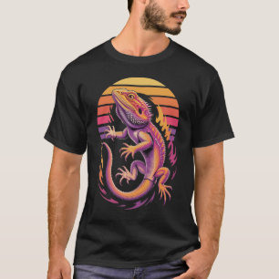 Retro Bartard Dragon - Sunset Lizard Reptile Lover T-Shirt