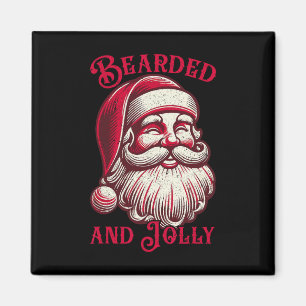 Retro Barted und Jolly Weihnachten Weihnachtsfest Magnet