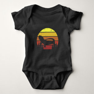 Retro Bartete Dragon Sunset Lizard Reptile Eigent Baby Strampler