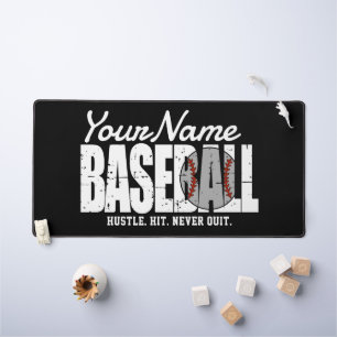 Retro-Baseball-ADD NAME Pinstreifen-Teamspieler Schreibtischunterlage