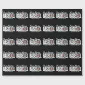 Retro Baseball ADD NAME Pinstripe Team Player Geschenkpapier (Flach)