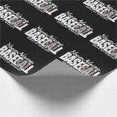 Retro Baseball ADD NAME Pinstripe Team Player Geschenkpapier (Ecke)