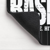 Retro Baseball ADD NAME Pinstripe Team Player Mousepad (Ecke)