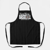Retro Baseball ADD NAME Pinstripe Team Player Schürze (Vorderseite)
