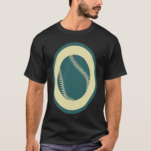 Retro Baseball Ball Vintag Player T-Shirt (Vorderseite)