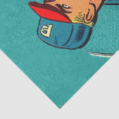 Retro Baseball-Comic Seidenpapier (Ausschnitt)