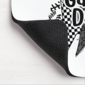 Retro Baseball Game Day Checked Leopard Baseball Mousepad (Ecke)
