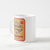 Retro-Baseball-Geburtstag Herren 50. Geburtstag Kaffeetasse (Vorderseite Links)
