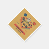 Retro Baseball Geburtstag Männer 50. Geburtstag Serviette (Ecke)