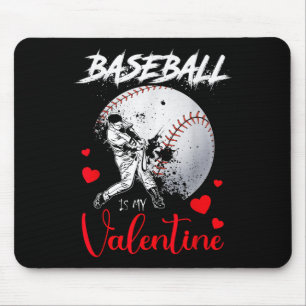 Retro Baseball ist mein ValentinsBaseball Ball Val Mousepad