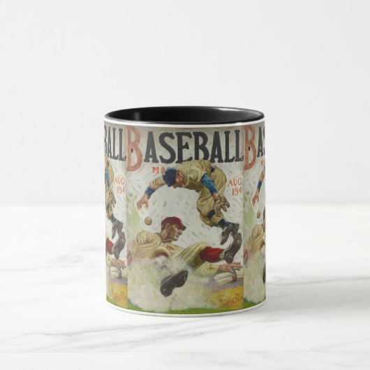 Retro Baseball: Klassischer Spielsport Tasse (Zentrum)