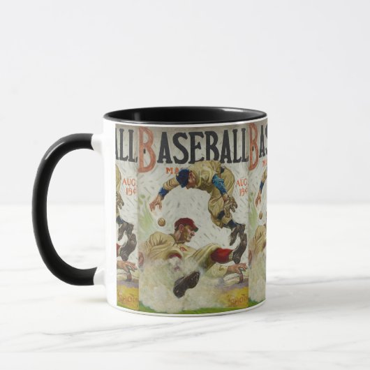Retro Baseball: Klassischer Spielsport Tasse (Links)