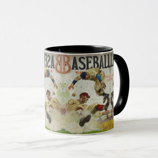 Retro Baseball: Klassischer Spielsport Tasse (VorderseiteRechts)