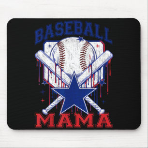Retro Baseball Mama Baseball Mom Frauen Muttertag Mousepad