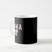 Retro Baseball Mama Bow Baseball Mama Bow Niedlich Kaffeetasse (Vorderseite Links)