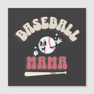 Retro Baseball Mama Magnetkarte