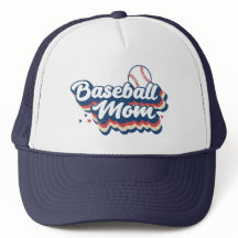 Retro Baseball Mama Trucker Hat