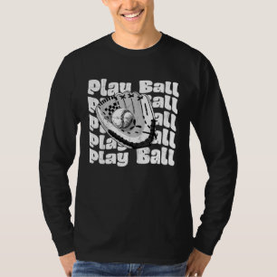 Retro-Baseball-Mannschaftssport Spiel Baseballspie T-Shirt