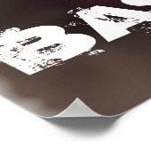 Retro Baseball Motivierend Poster (Ecke)